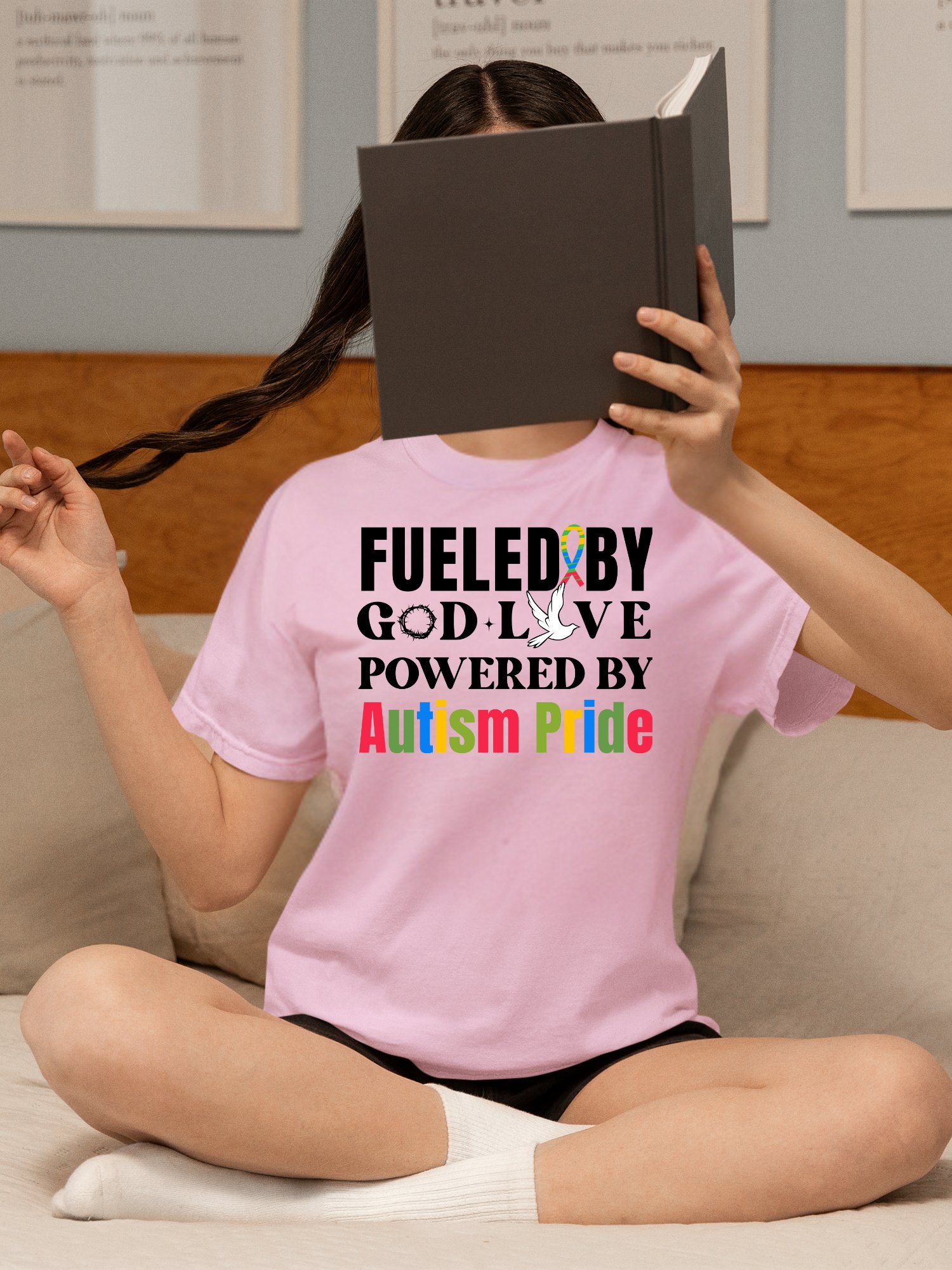 Fueled By God, Powered By Autism Pride, Autism Comfort Colors T-shirt product image (41)