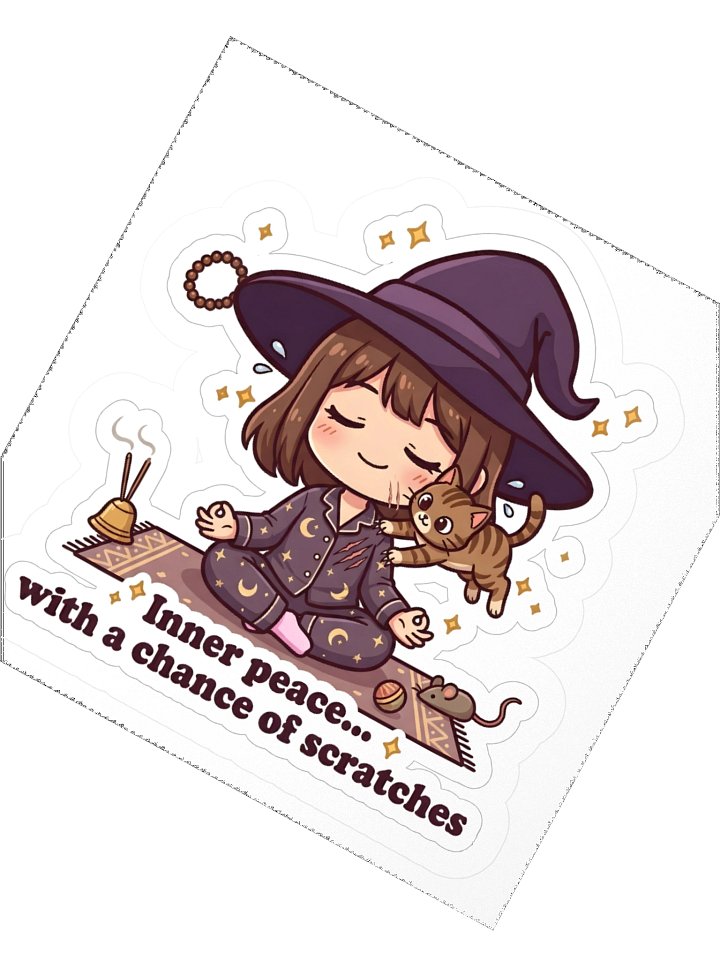 Inner peace... With a chance of scratches - Sticker product image (4)