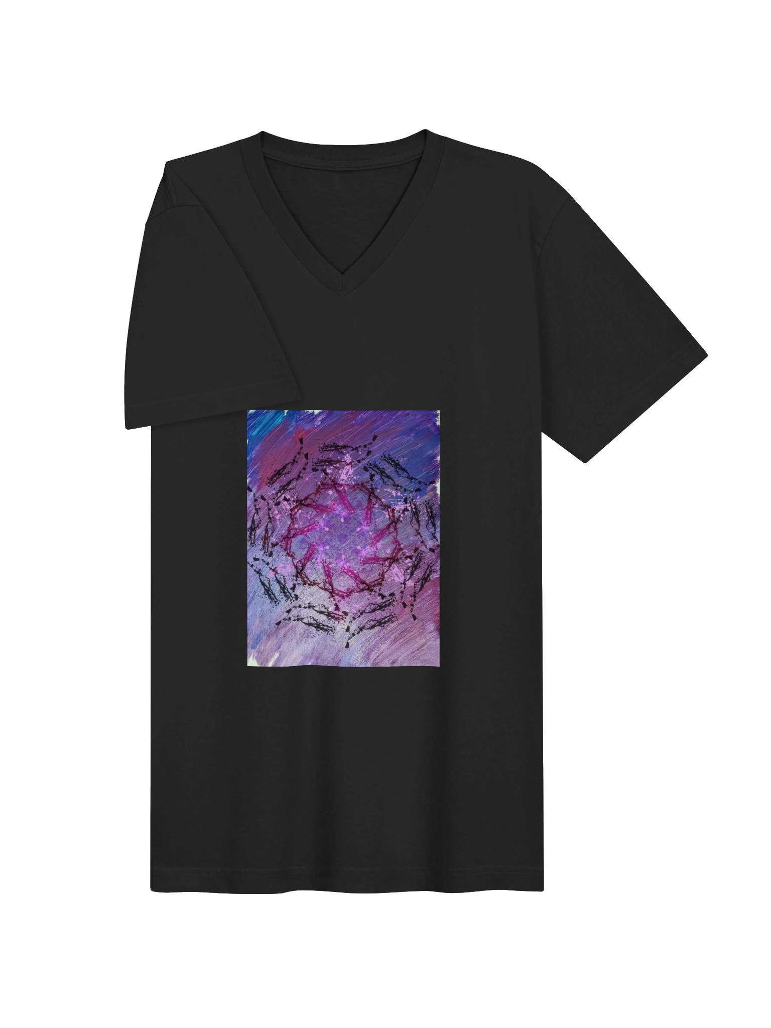 Violet Singularity — Unisex V‑Neck Jersey Tee product image (3)