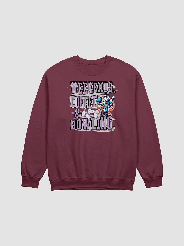 Weekends Coffee And Bowling Vibes Crewneck Sweatshirt product image (9)