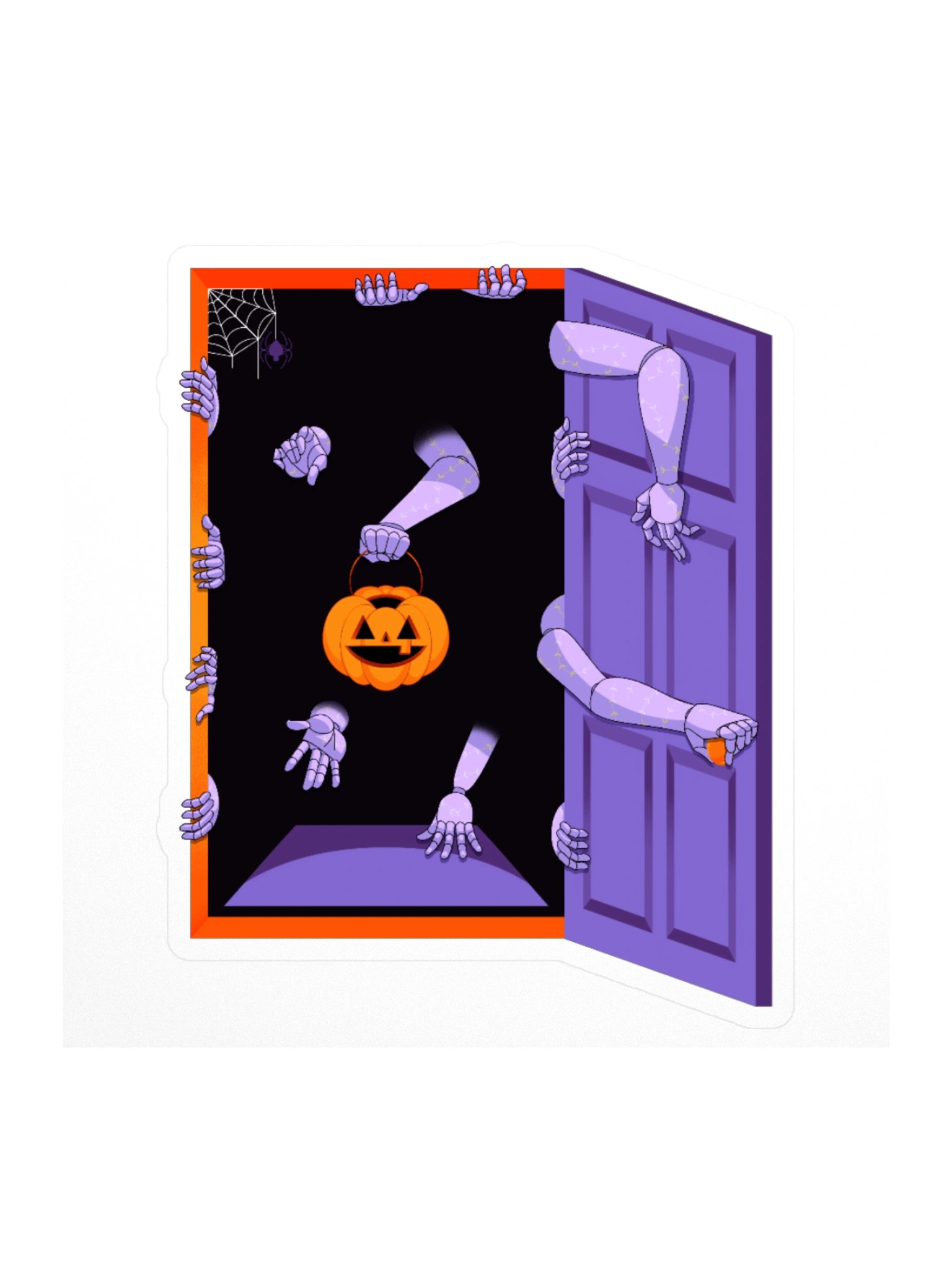 "Porcelain Hands" Trick-or-Treat Sticker product image (1)