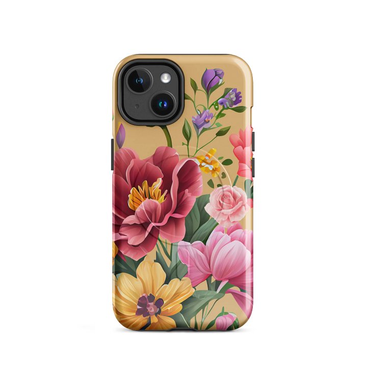 Sunset Botanica, Gifts for Her, MagSafe® iPhone® Tough Magnetic Case, iPhone 14, 15, 16, 17, Pro, Pro Max, Plus Cases. product image (2)