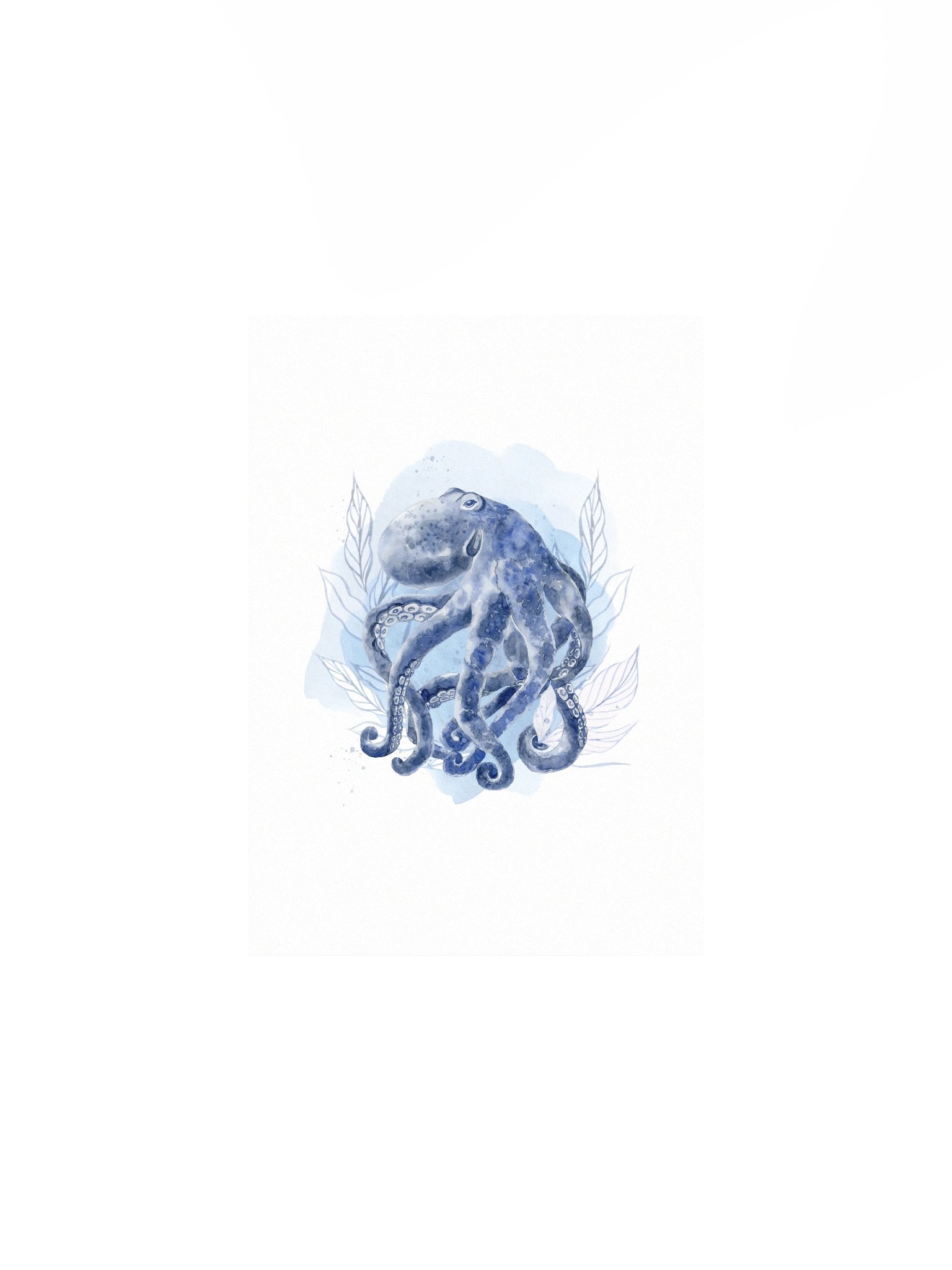 Inky Octopus Blue Toned Print product image (3)