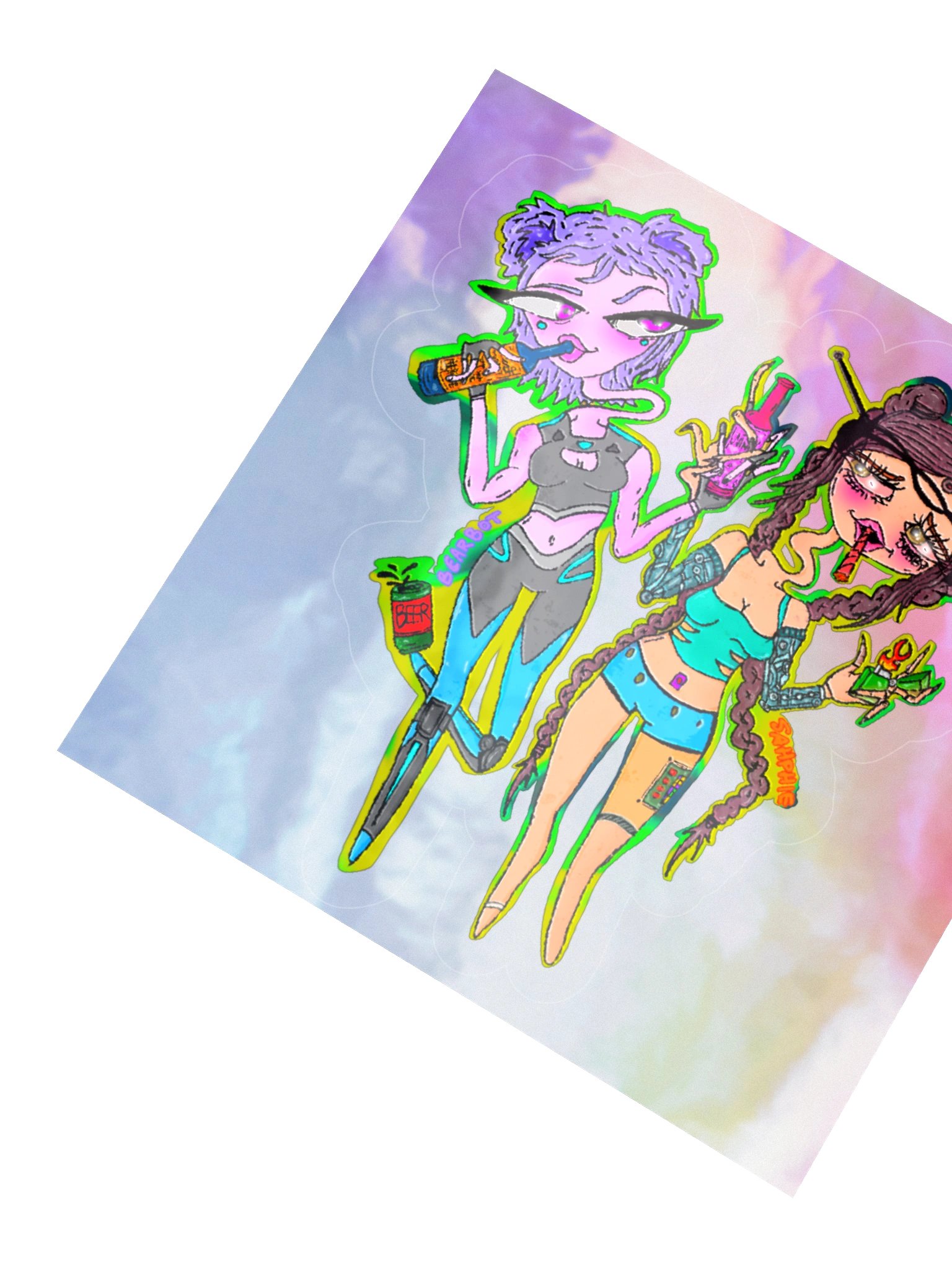 BEARBOT X SAHPHIE ● Vinyl Holo Sticker product image (2)