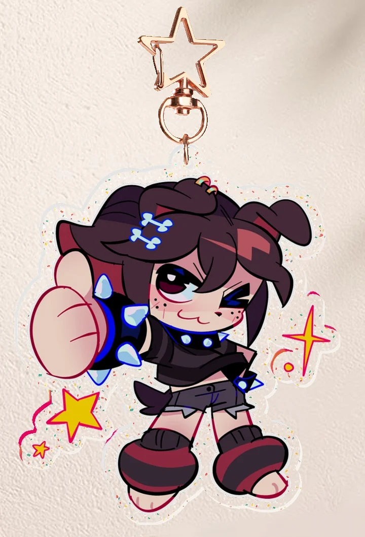 THUMBS-UP VELVET GLITTER KEYCHAIN product image (1)