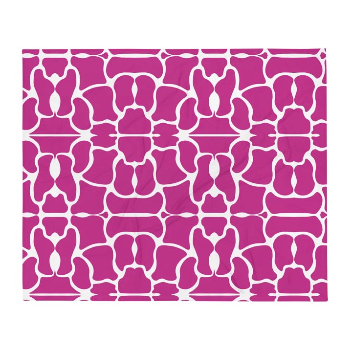 Pink Brick Mosaic Throw Blanket product image (2)