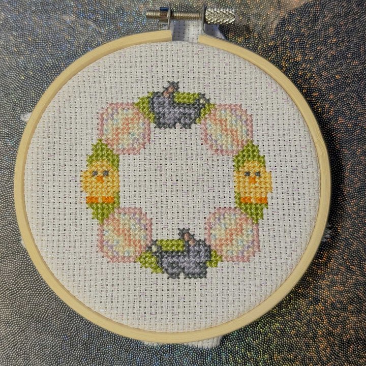 Easter Wreath- Cross Stitch Pattern product image (1)