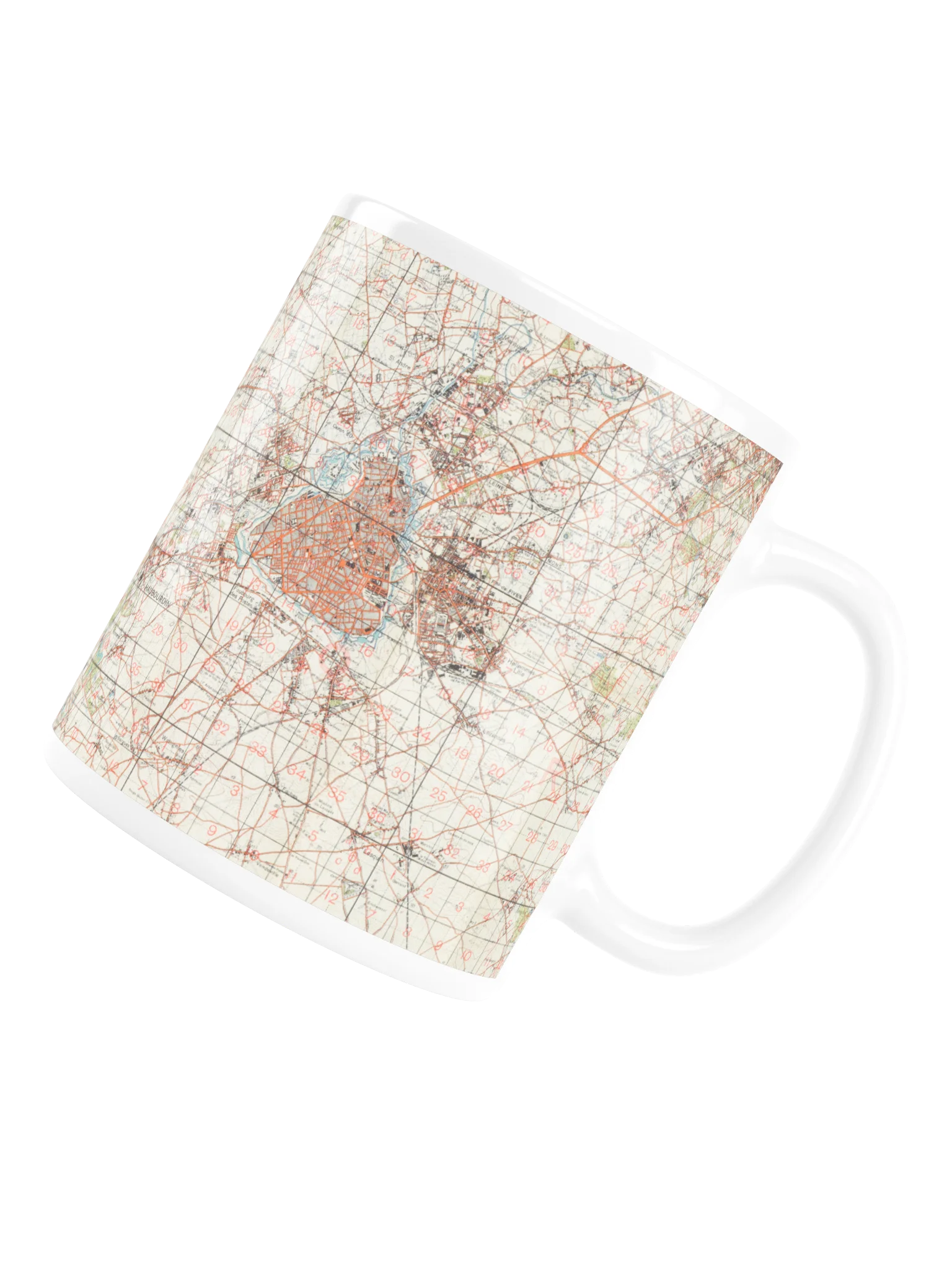 Vintage City Grid Map Mug product image (6)