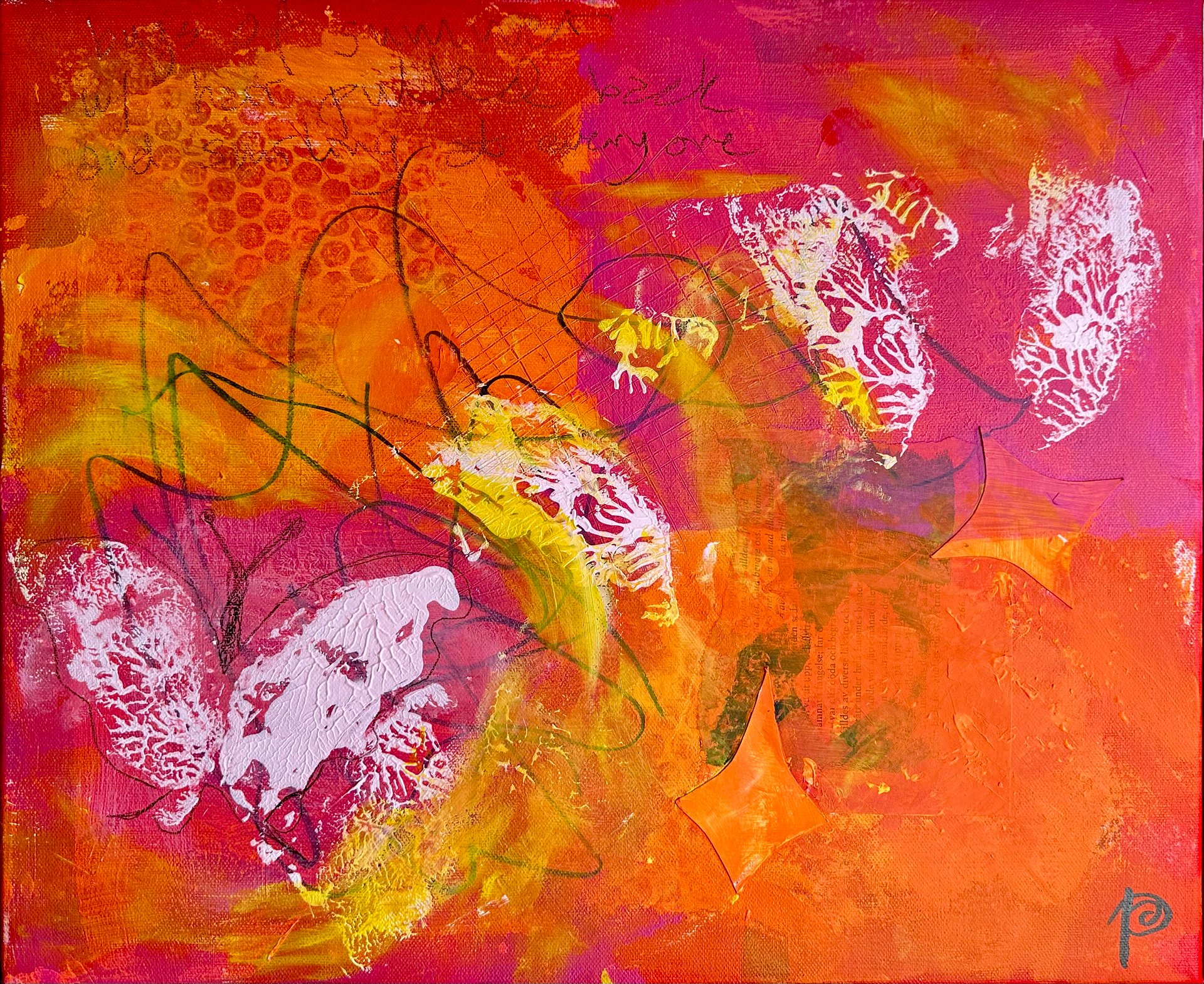 'smiling at everyone' original acrylic painting on canvas product image (1)