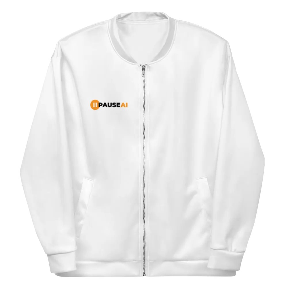 White Bomber Jacket (Unisex) product image (6)
