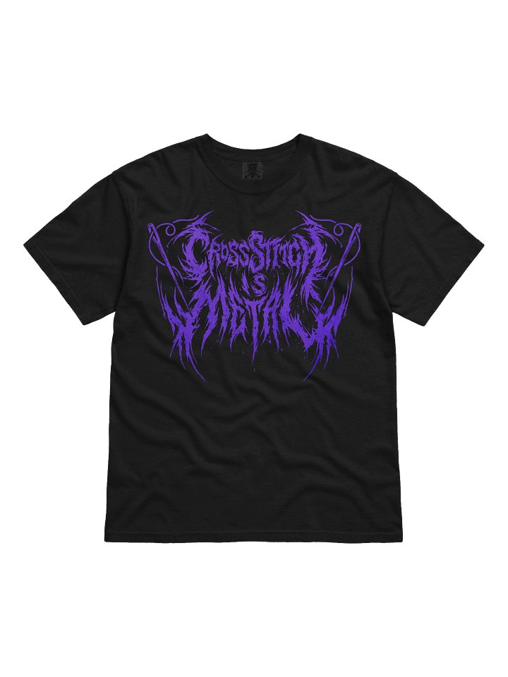 Cross Stitch is Metal T-Shirt (Purple) product image (1)