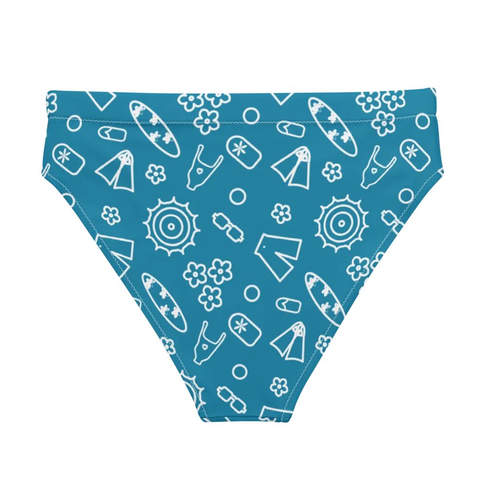 Beach Necessities Pattern High Waisted Bikini Bottom product image (2)