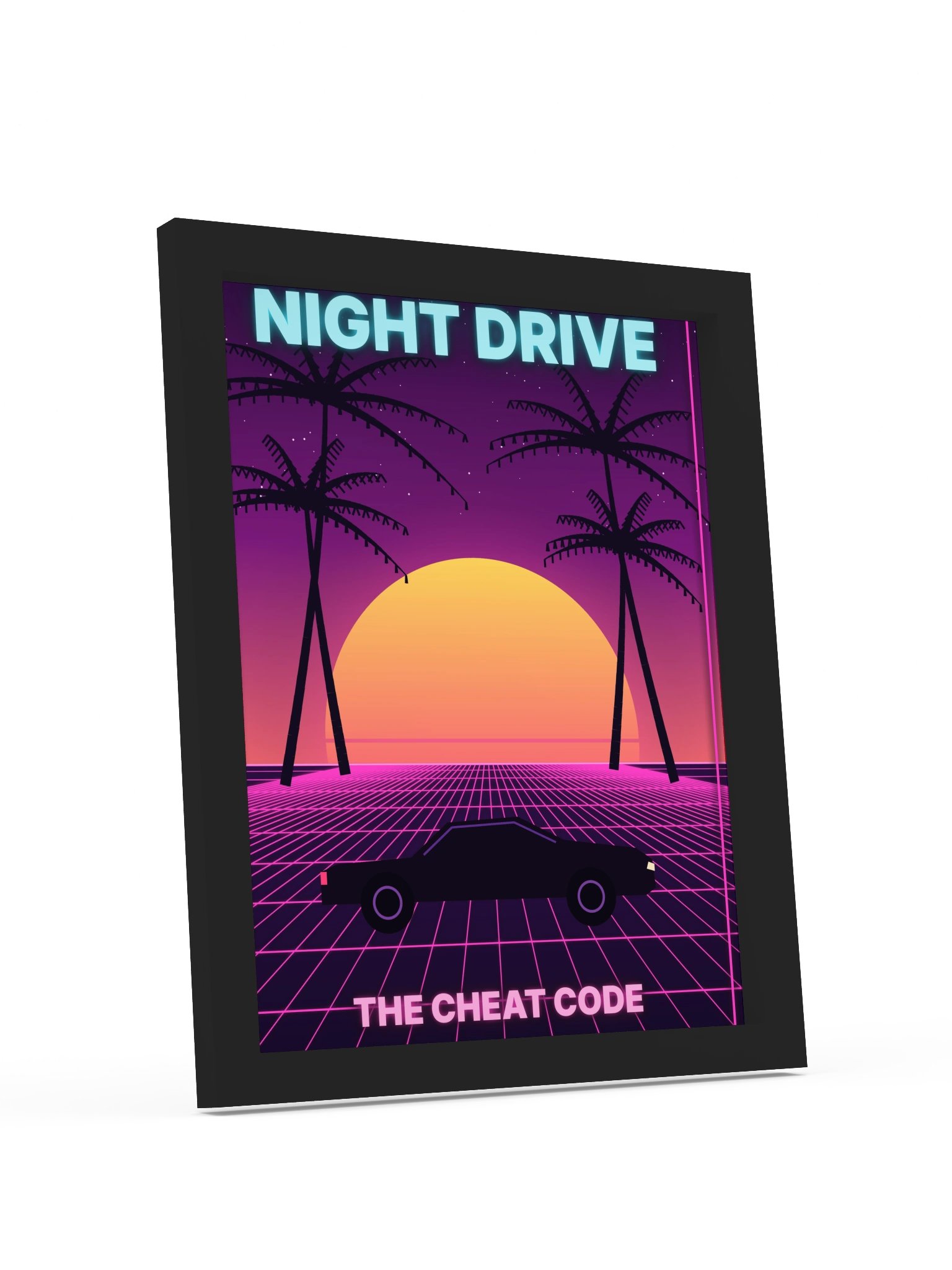 Night Drive – Neon Framed Poster product image (4)