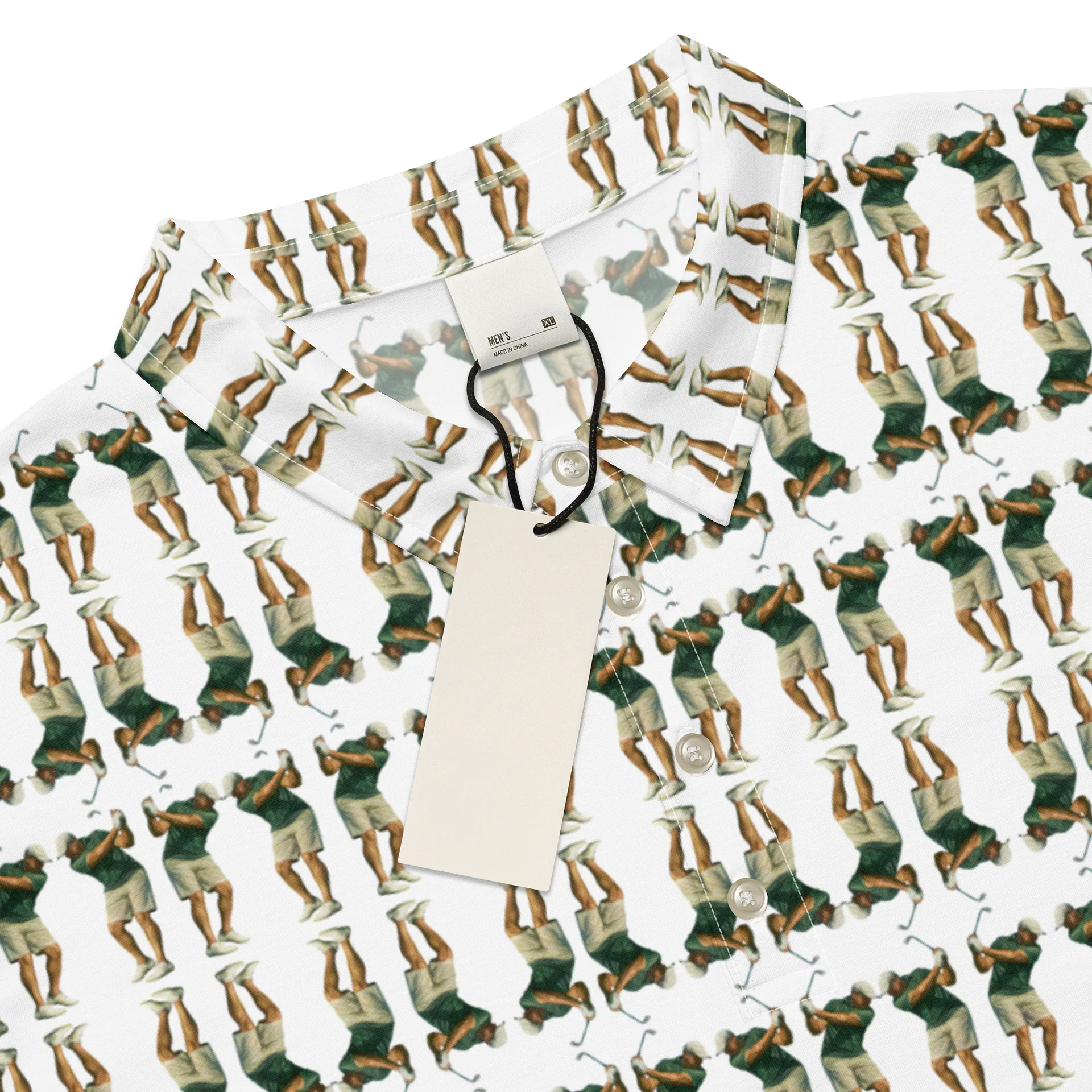 Abstract Pro Swing: Geometrischer Golf-Allover Men's Polo product image (2)