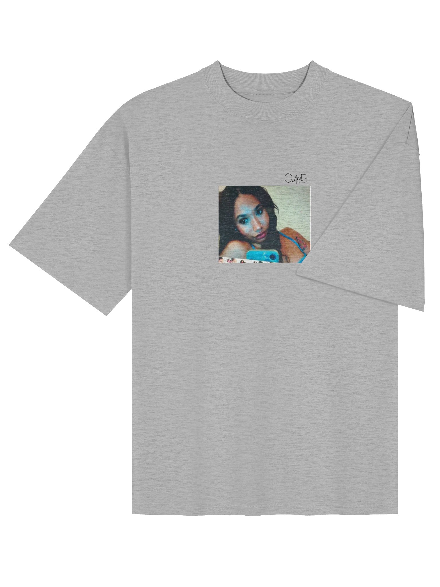 QWHYET BADDIE Oversized Tee (BLACK LOGO) product image (11)