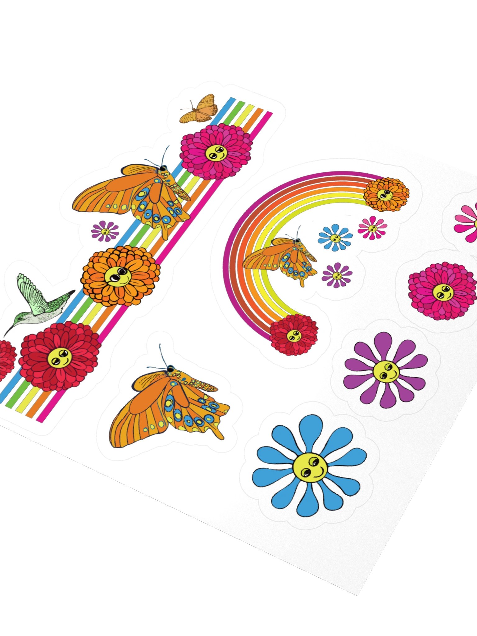 Rainbows Flowers Butterflies Stickers product image (3)