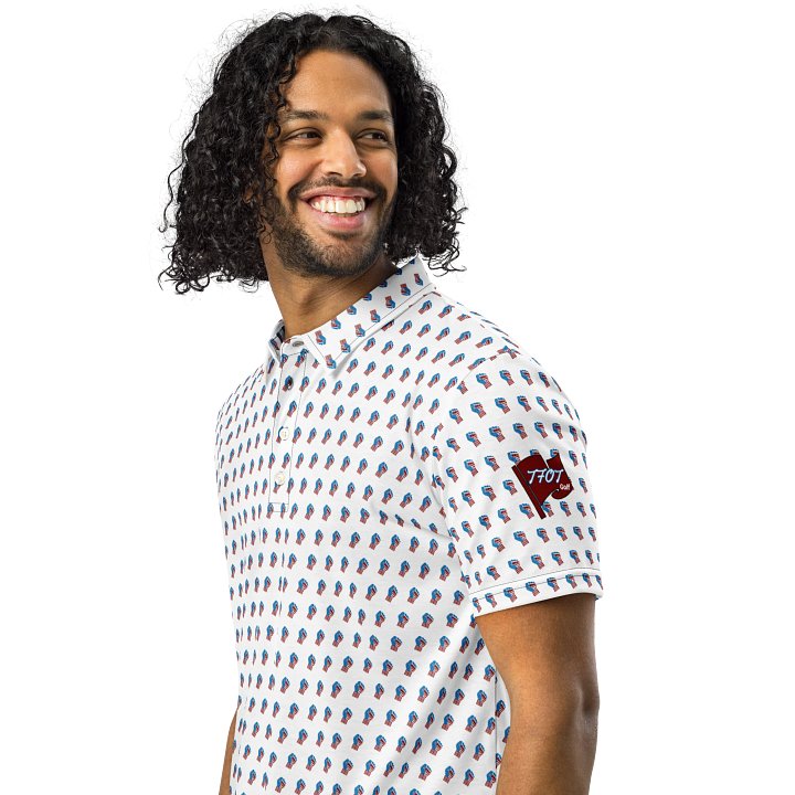 TFOT SlimFit America 1st White Fist Polo Shirt product image (2)