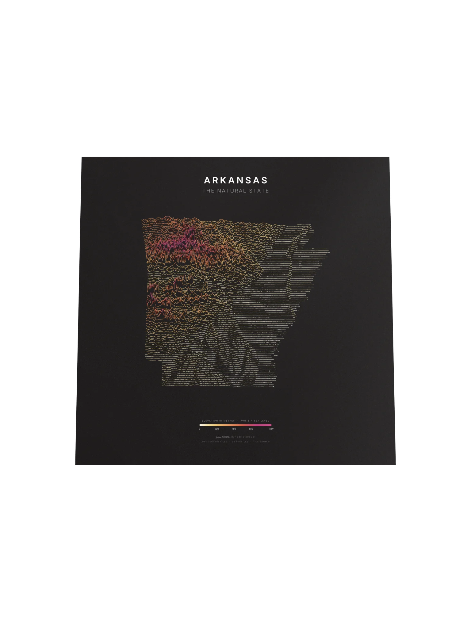 Ridgeline Poster - Arkansas product image (4)