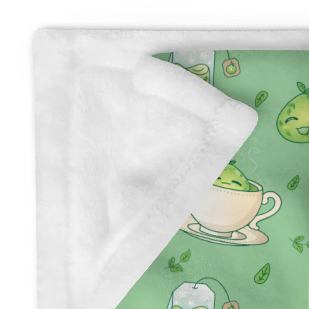 Green Tea Slime Throw Blanket product image (2)