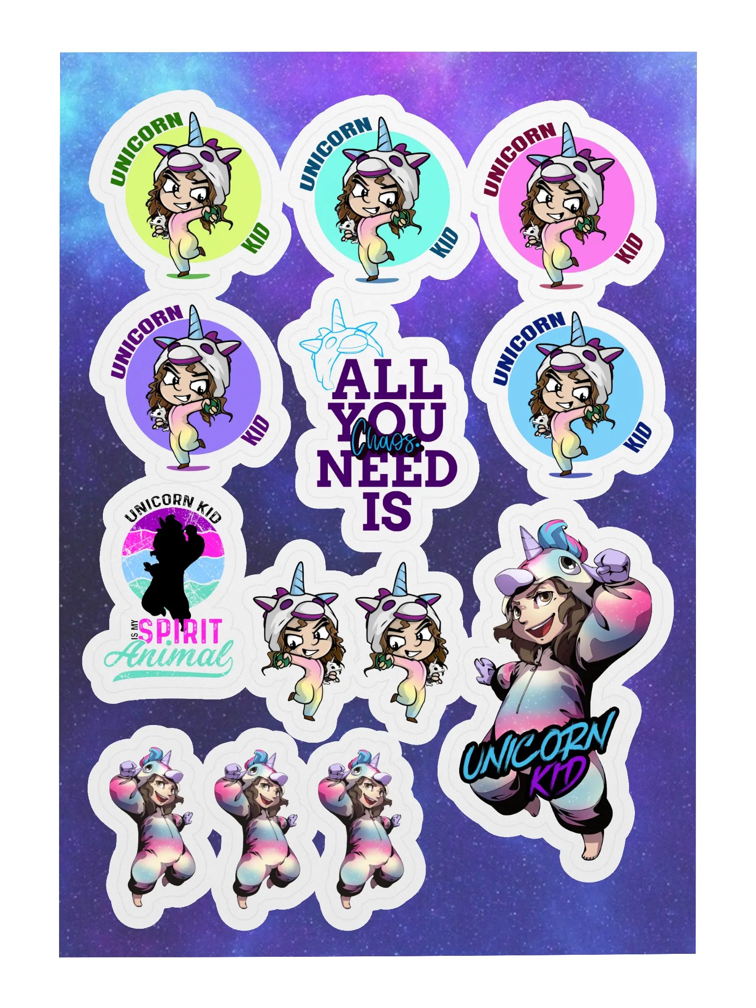 Unicorn Kid Sticker Sheet product image (3)