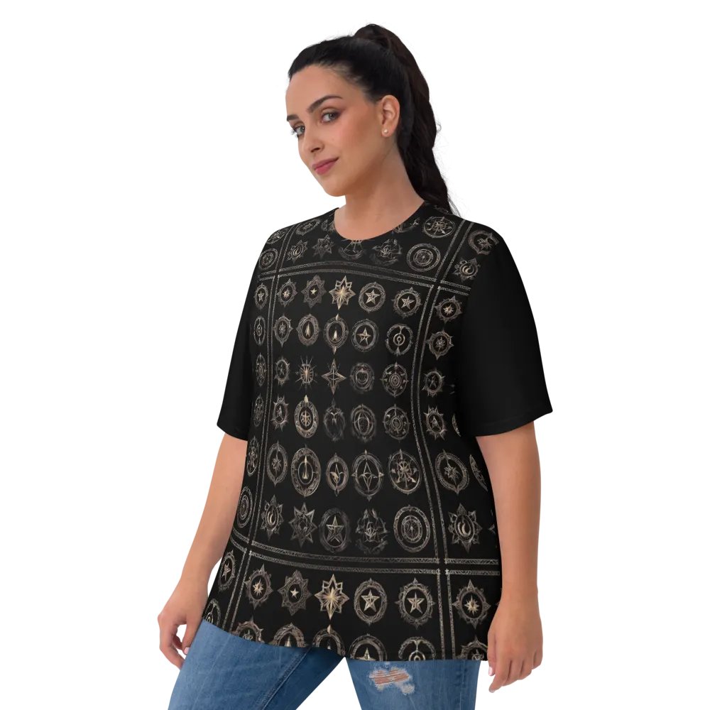 Black and Gold Symbology TShirt - front print product image (8)