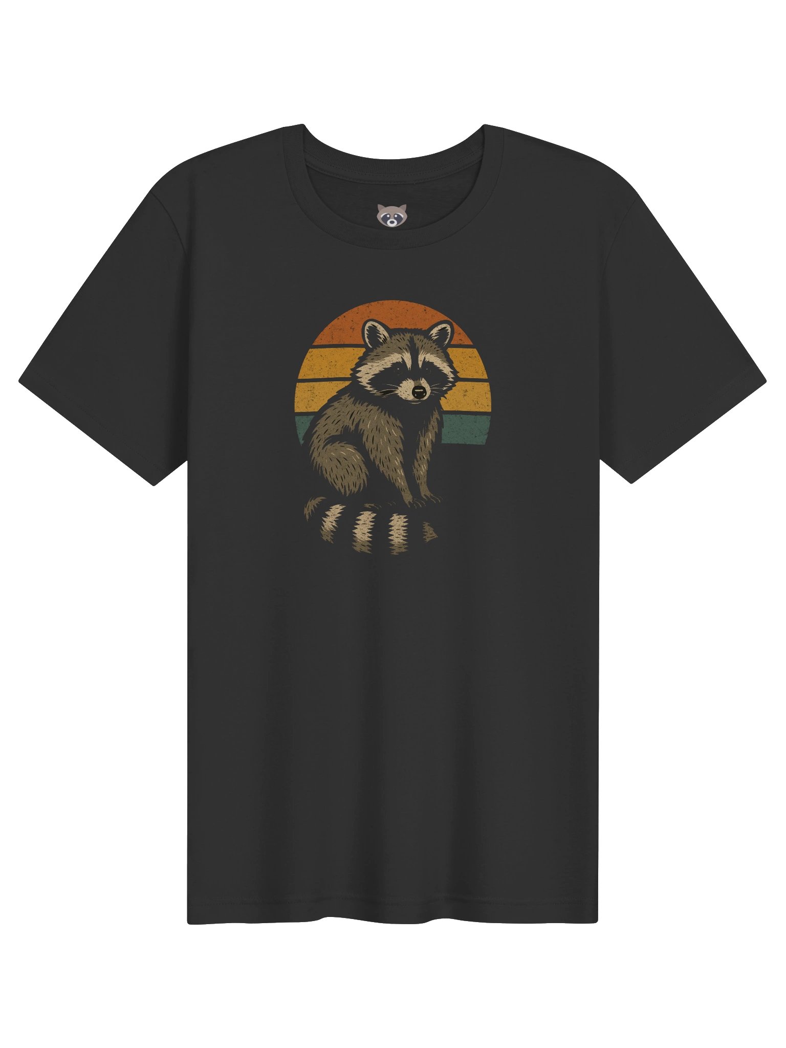 Retro Sunset Raccoon Tee product image (1)