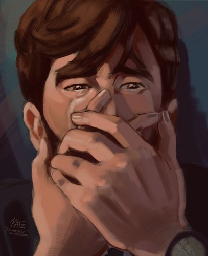more of a loose render this time around #alechardy #davidtennant #broadchurch #myart #art