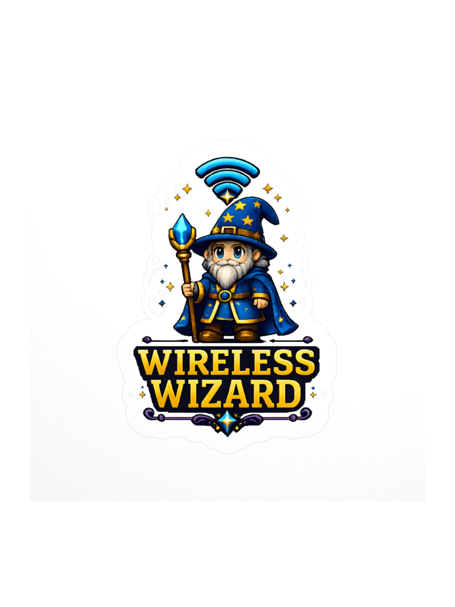 Wireless Wizard Logo Sticker product image (1)