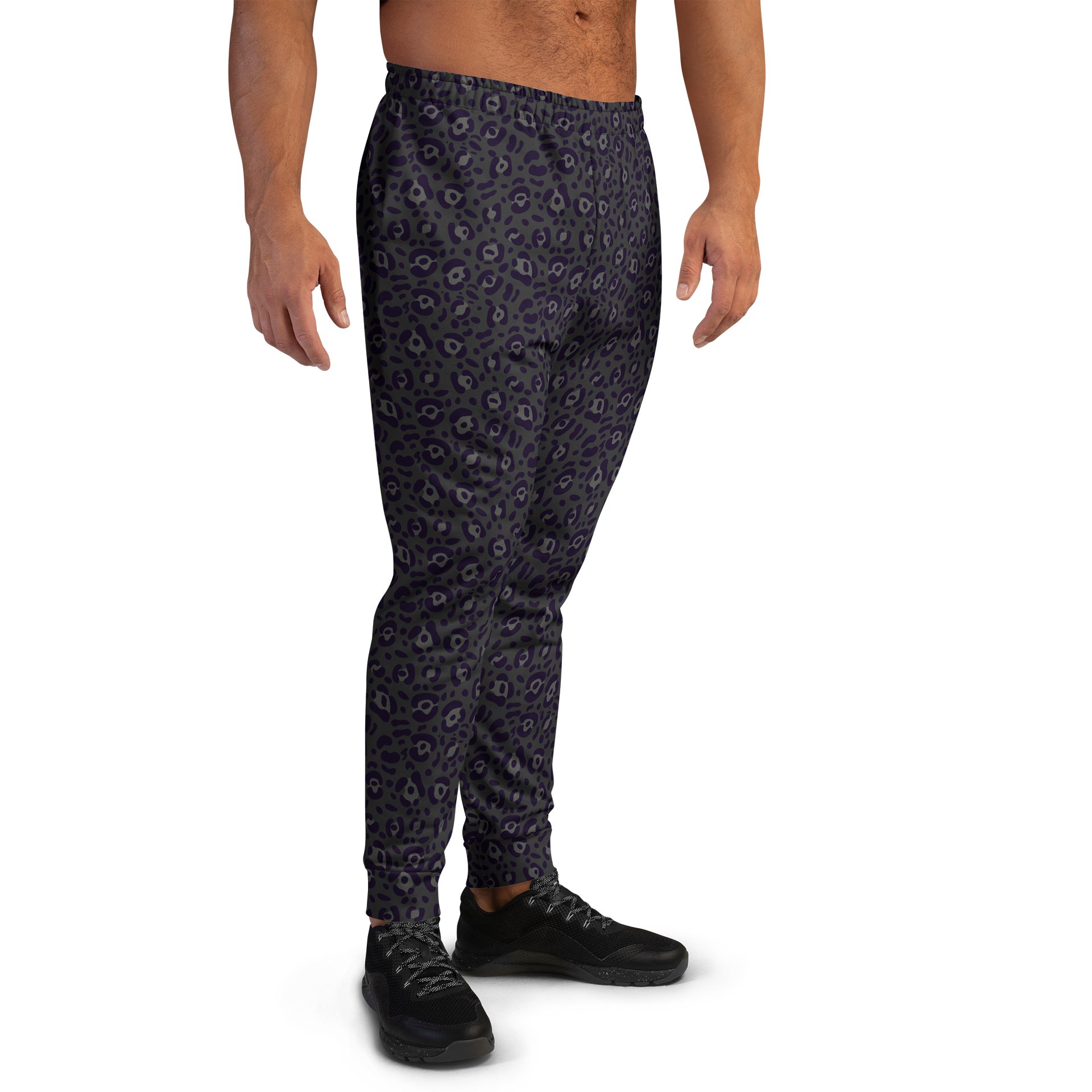 Recycled Men's Joggers with Bold Black Leopard Print product image (4)