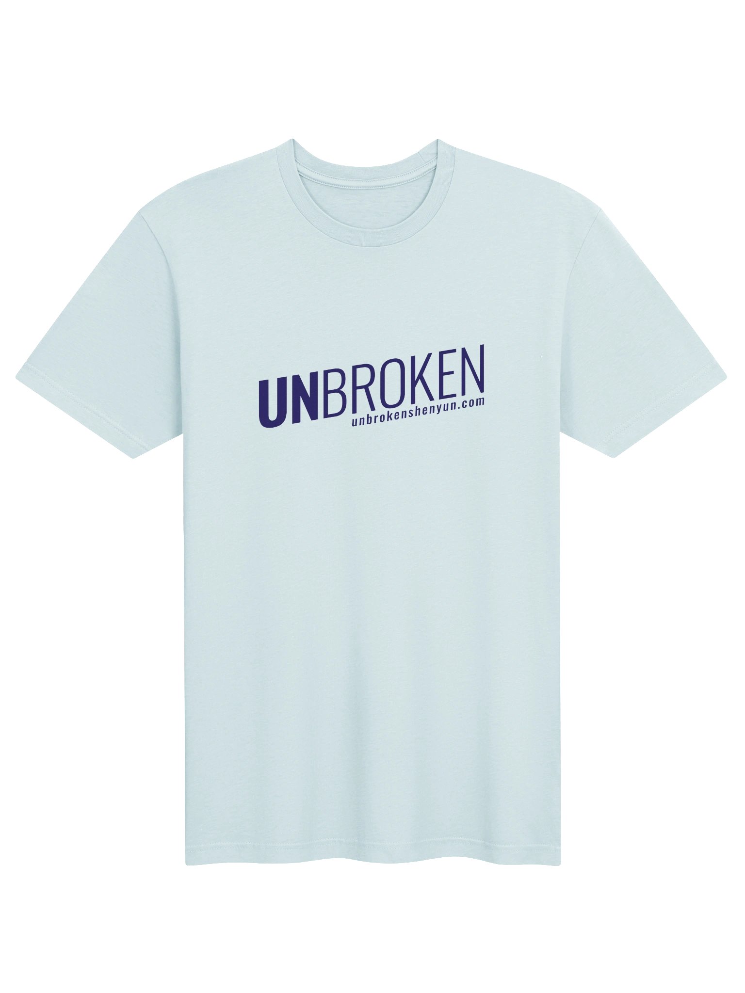 Slim Fit UNBROKEN Logo Tshirt (Light Blue) product image (1)