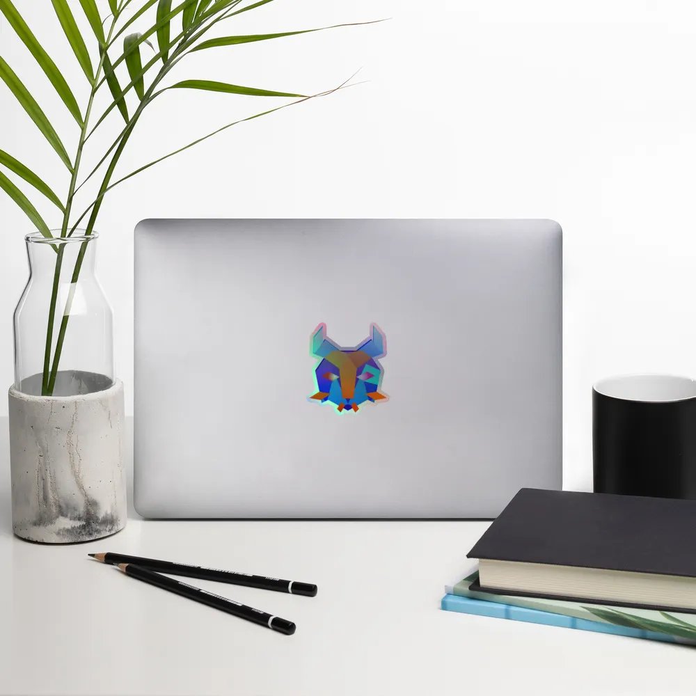 Lynx Head Holographic Sticker Set product image (12)