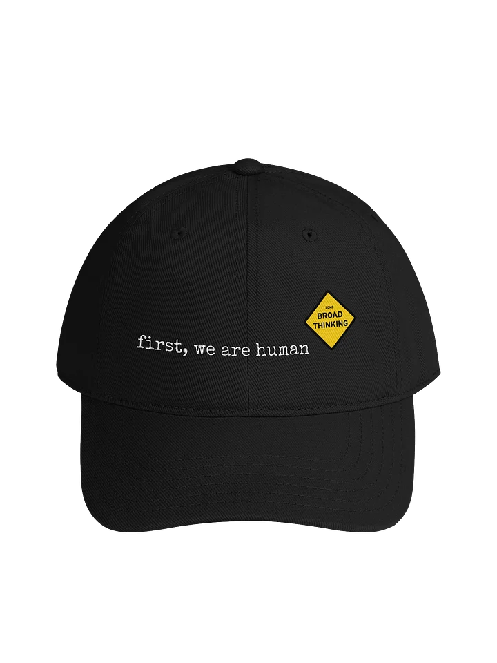"first, we are human" Baseball Cap product image (1)