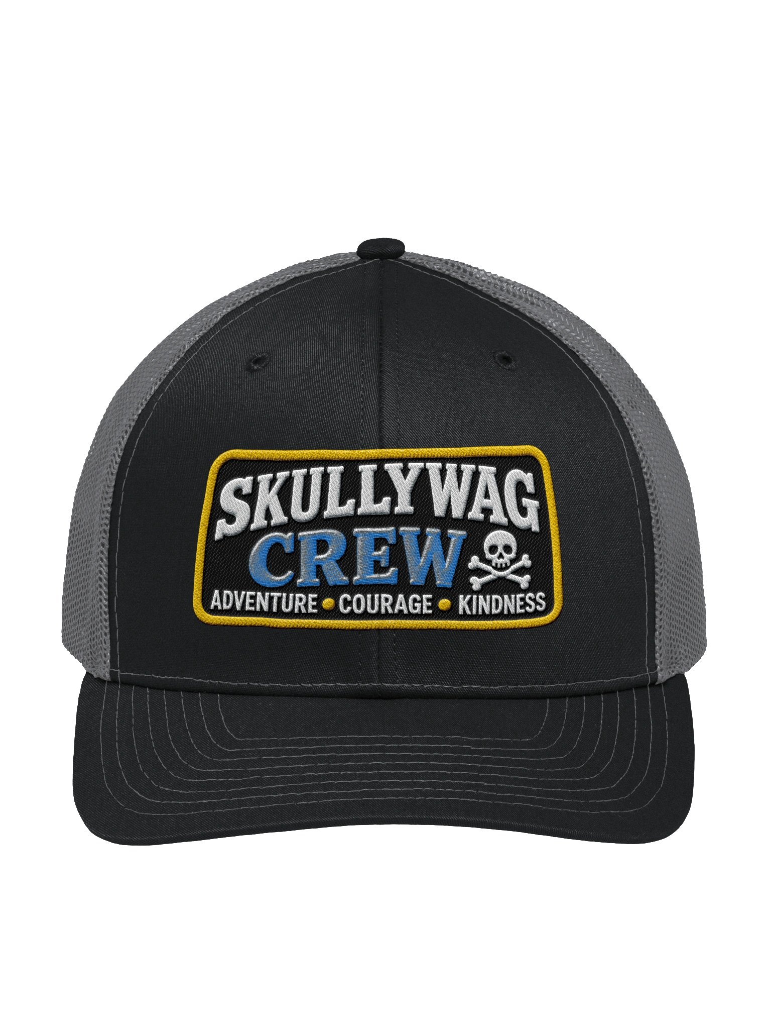 Captain Skully Patch Crew Trucker Cap product image (1)