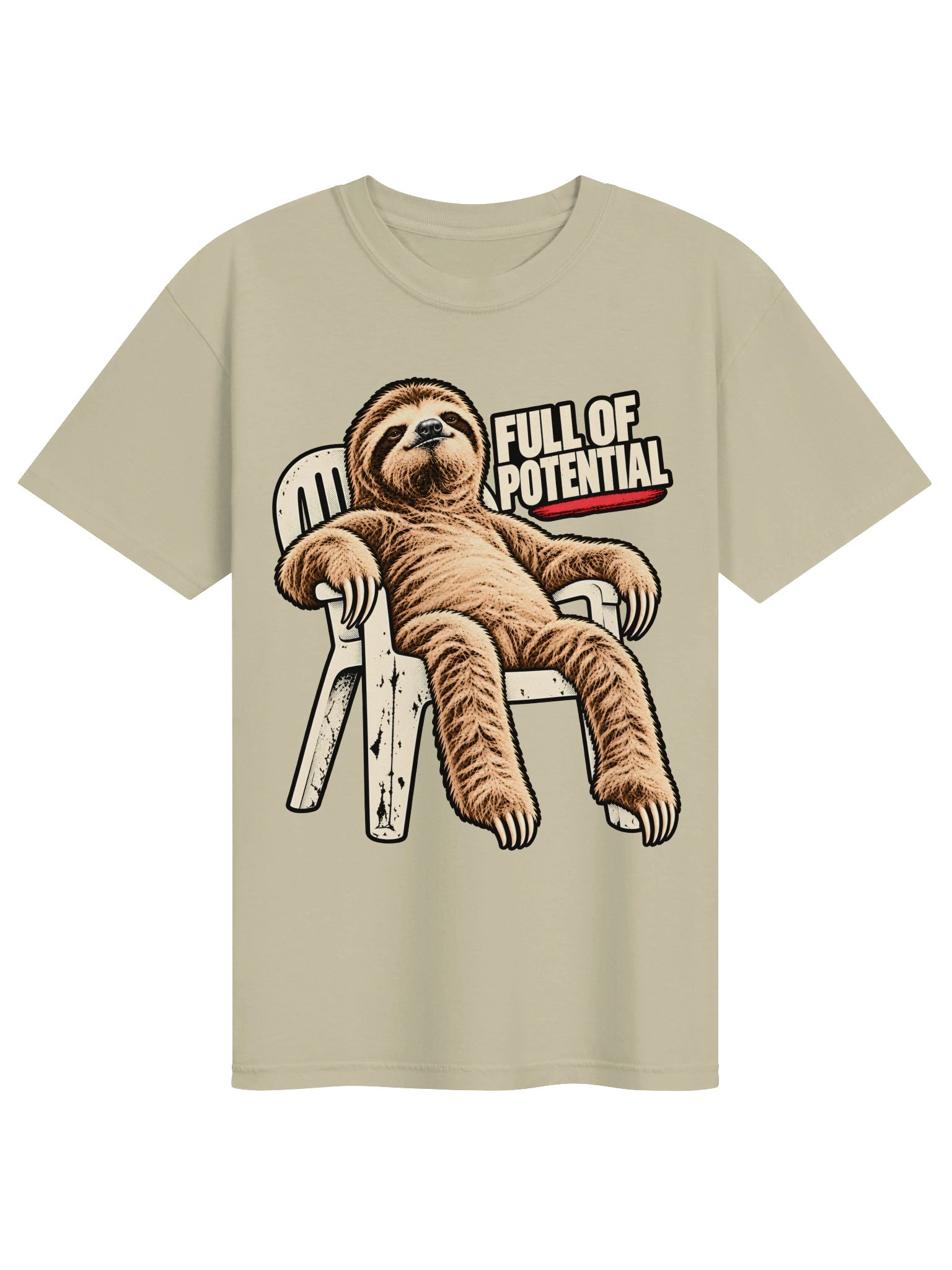 Sloth Full of Potential Heavyweight Graphic Tee product image (1)