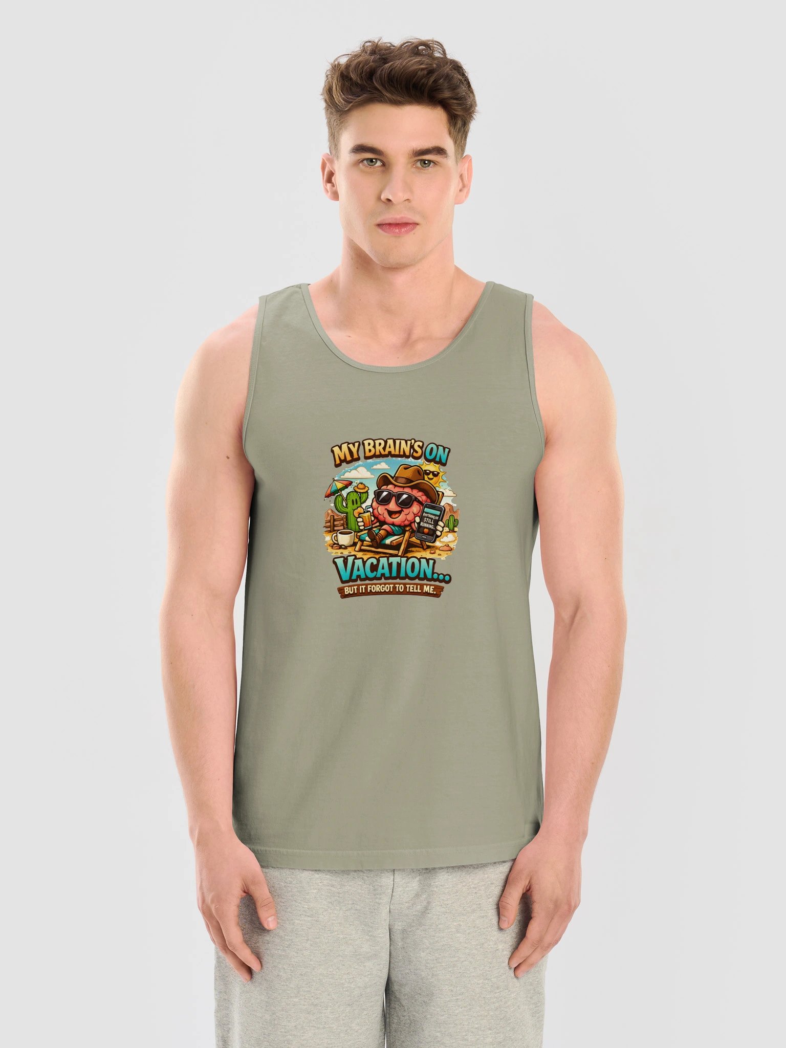 Copy of “My Brain’s On Vacation – Comfort Colors Tank” the vibe product image (23)