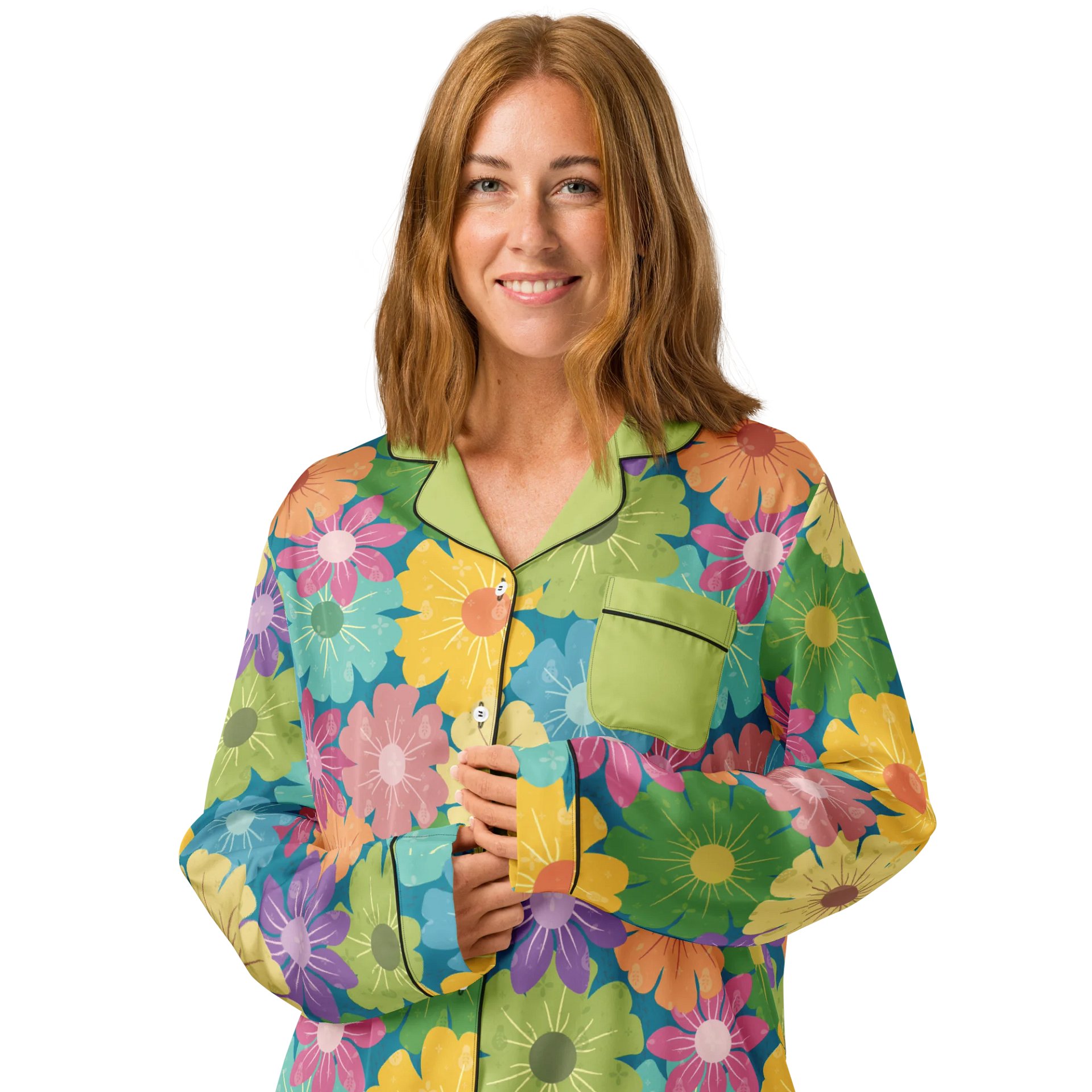 Blossom Bliss Women's Long Sleeve Pajama Top product image (3)