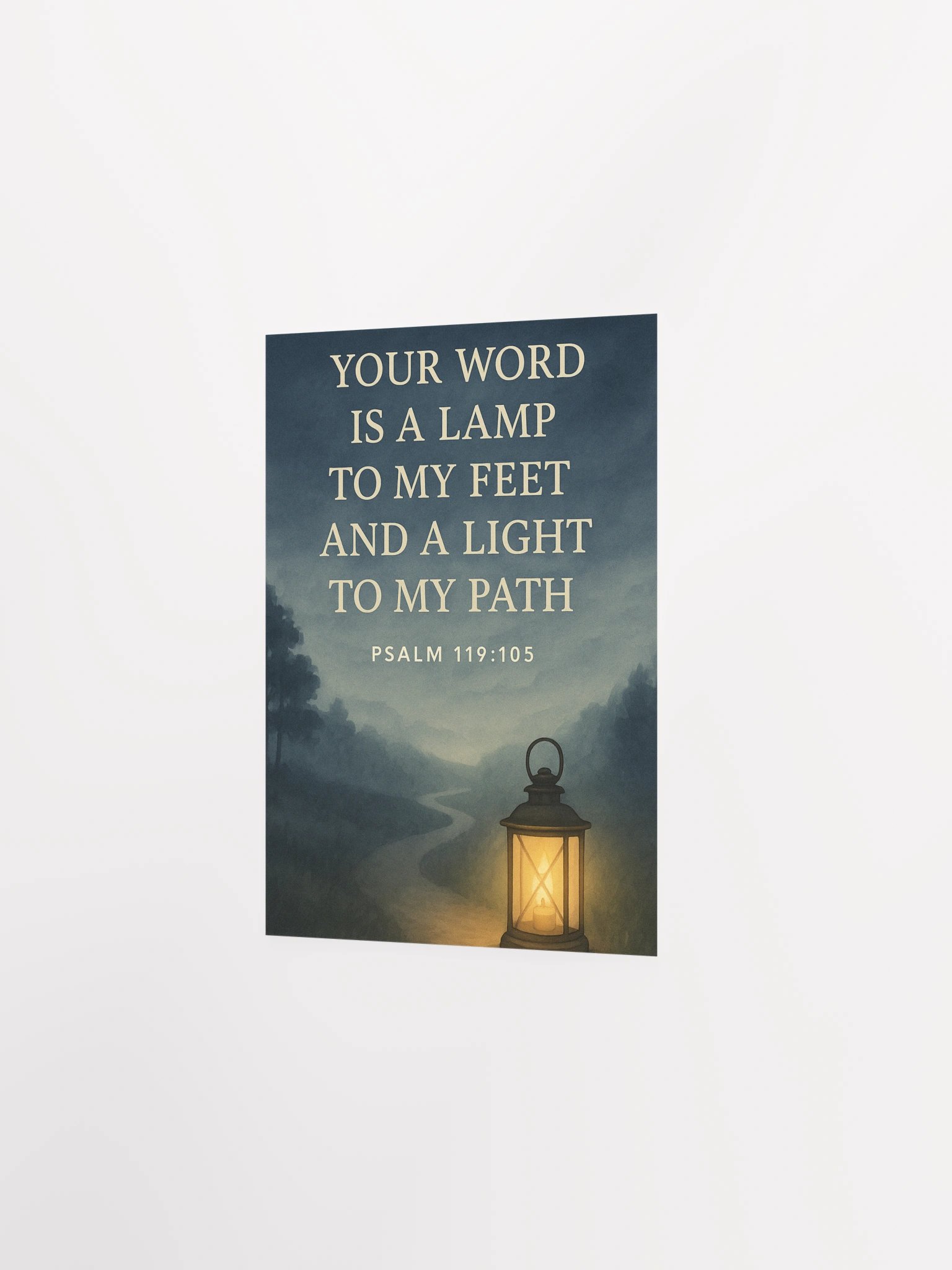Psalm 119:105 Christian Poster – Your Word Is a Lamp to My Feet and a Light to My Path product image (7)