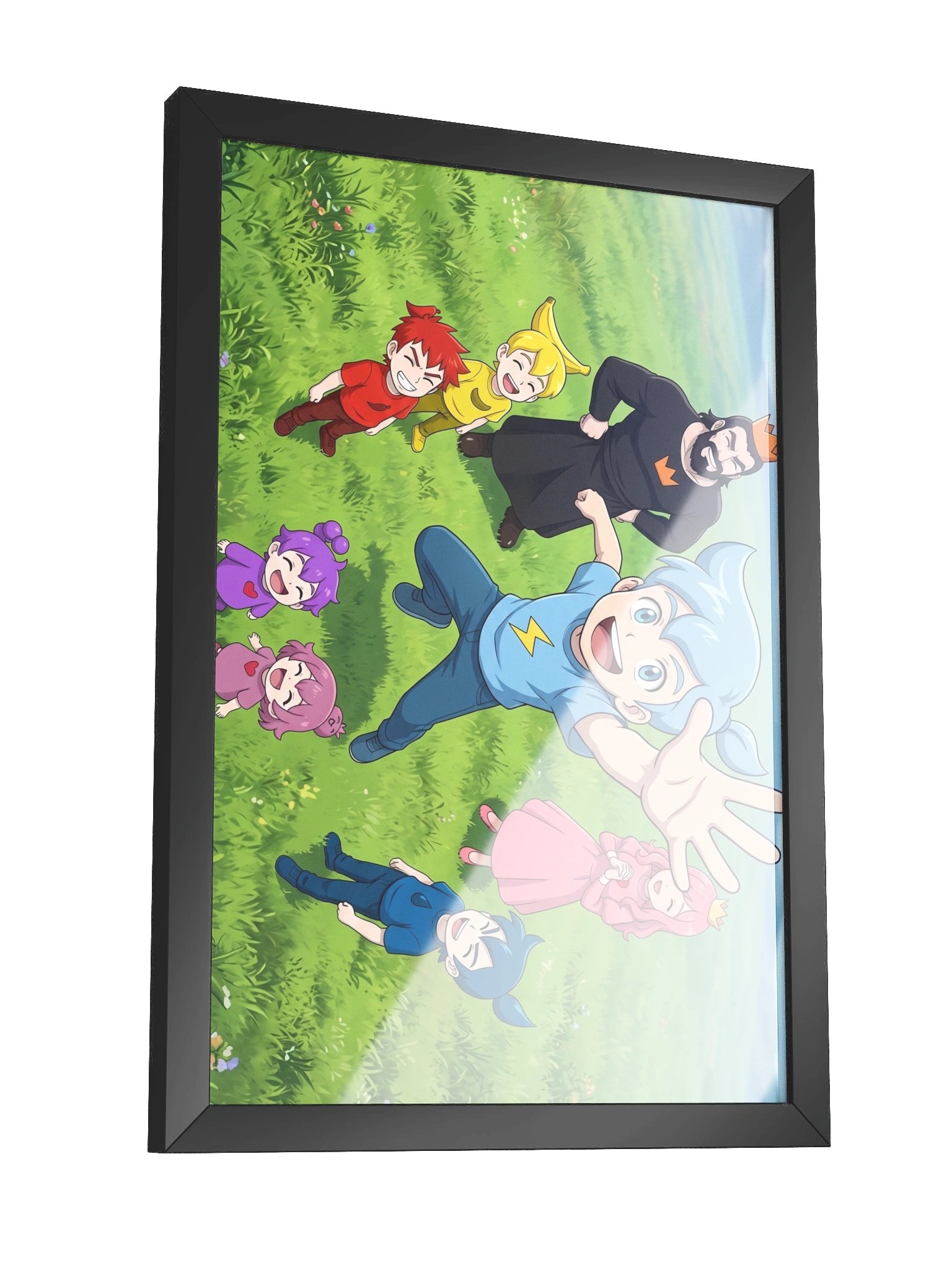 لوحة عائلة مستر ماس بأسلوب الانمي | MrMAS Anime Family Framed Poster product image (4)