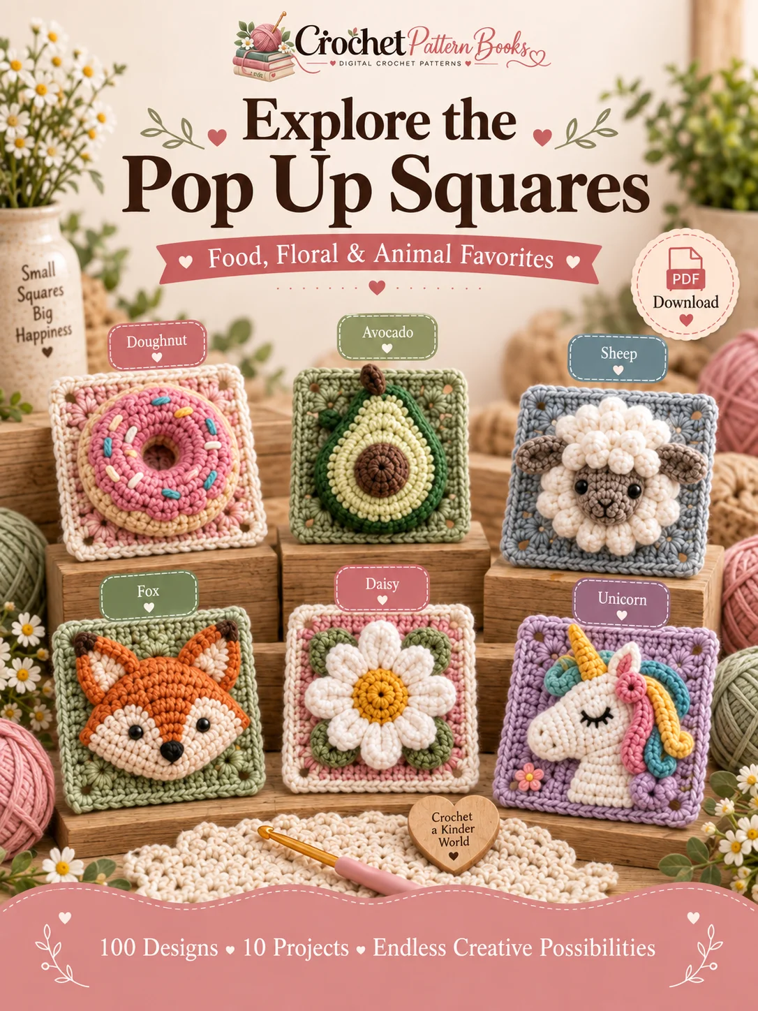 3D Granny Squares 100 Pop Up Crochet Patterns with 10 Projects PDF Ebook product image (4)