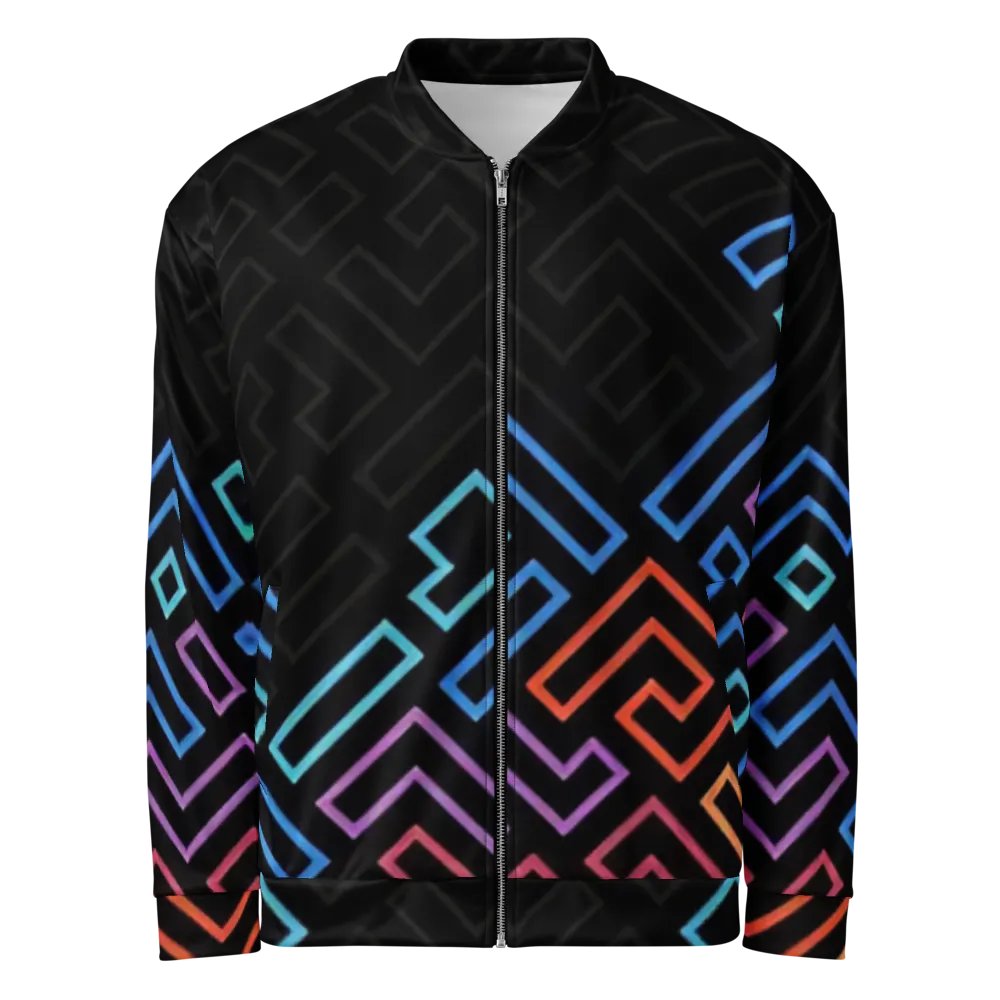 Neon Maze Bomber Jacket product image (6)