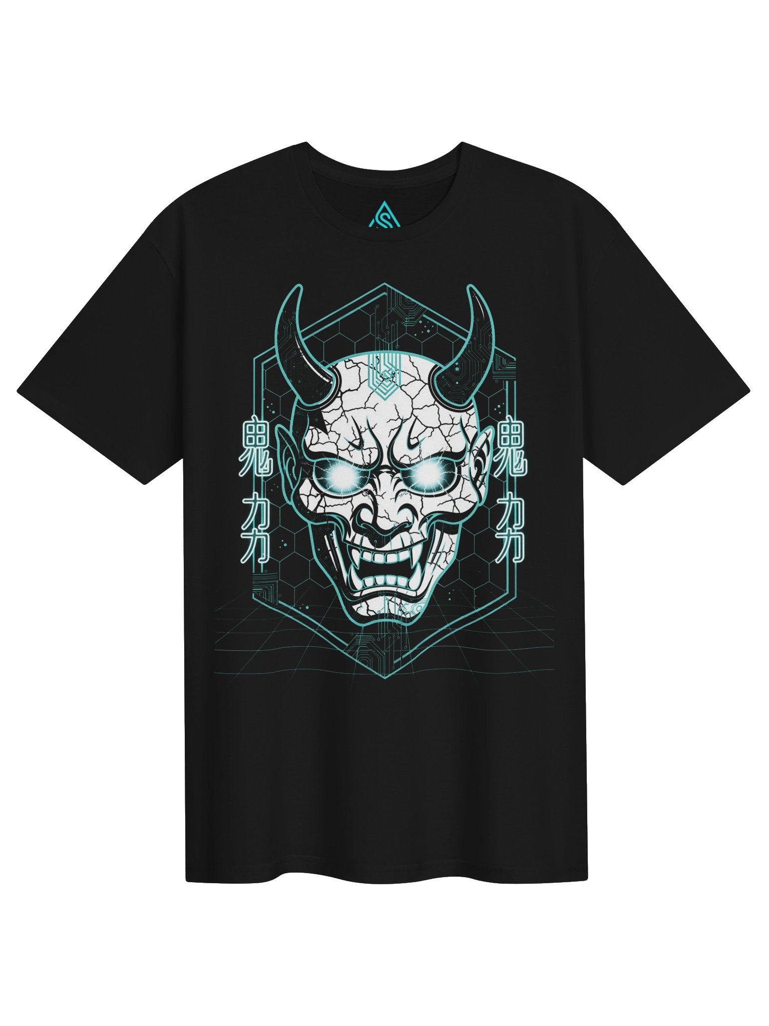 Cyber Skull Neon T-Shirt | Glowing Skull Tee | Unisex Gildan Softstyle product image (1)