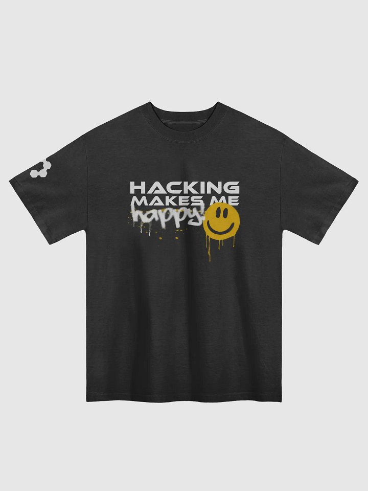 Hacking Makes Me Happy! T-Shirt (Yellow) product image (1)