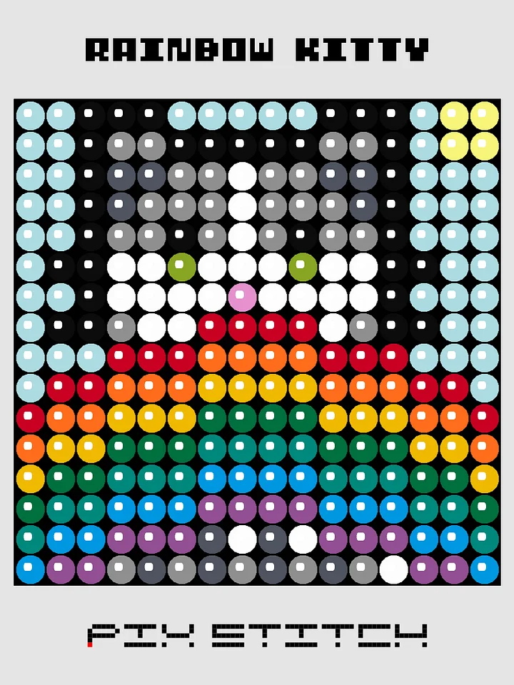 Rainbow Kitty Pixel Art product image (1)
