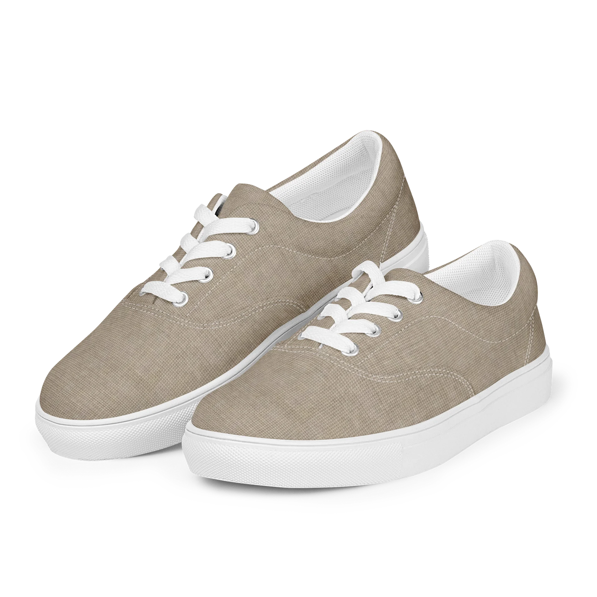 "Taupe" Women's Canvas Lace-Up Sneakers product image (4)