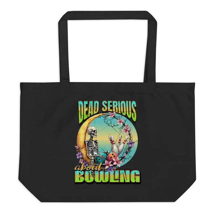 Dead Serious About Bowling Skeleton Tote Bag product image (1)