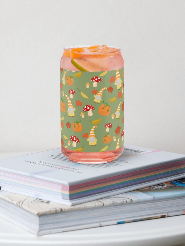 Fall with my Gnomies in Green Pattern Glass Tumbler product image (1)