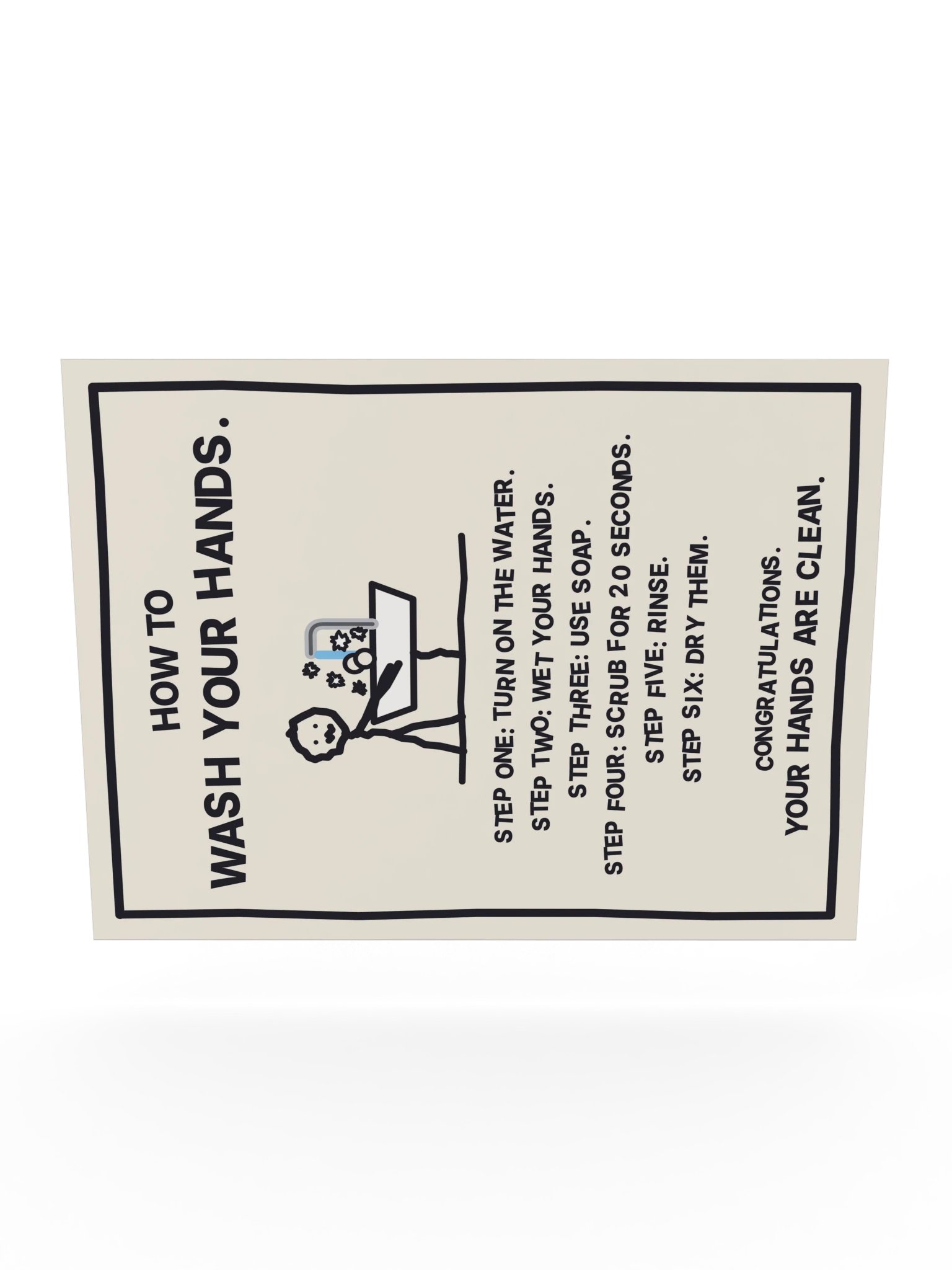 How to Wash Your Hands (Bathroom Sign) product image (24)