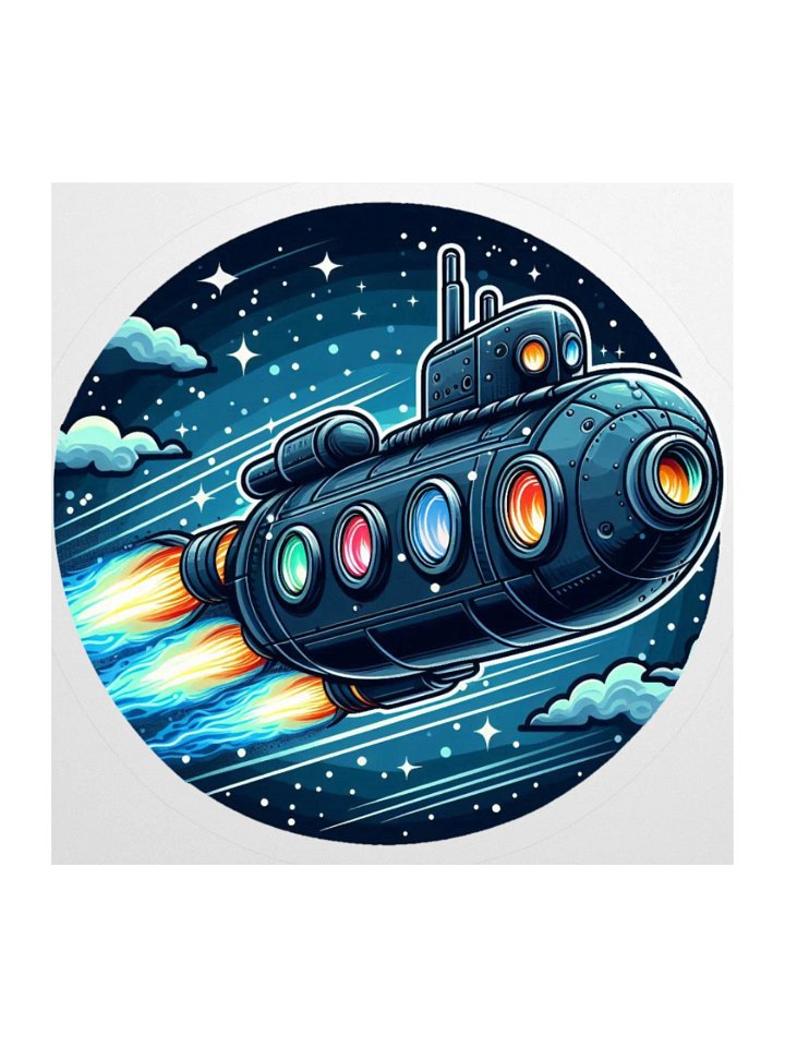 RamJet's Submarine Rocket Logo #2 Sticker product image (2)
