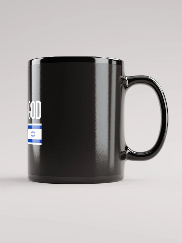 I Love God, God Loves Israel Black Mug product image (2)