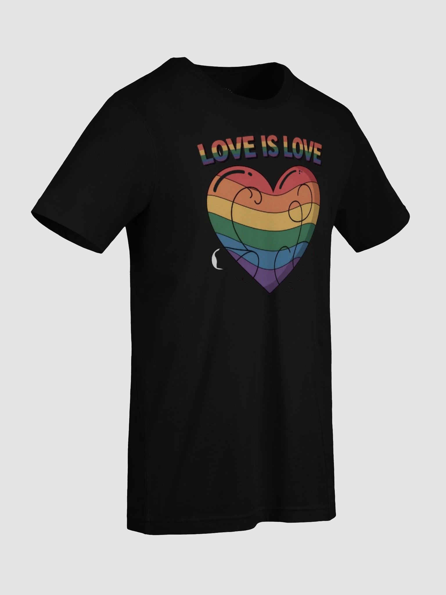 Unisex 'Love Is Love' Rainbow Heart Pride T-Shirt by Graphic Grove product image (95)